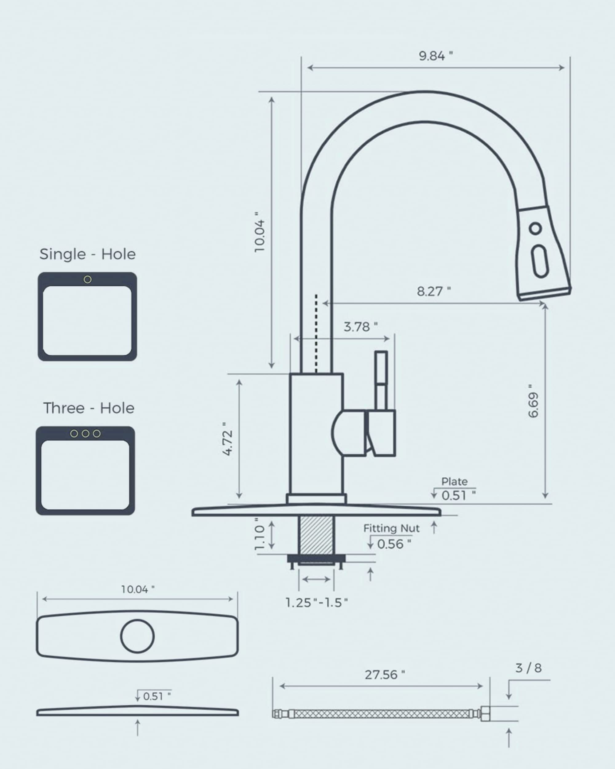 FORIOUS High Arc Single Handle Stainless Steel Kitchen Faucet with Pull Down Sprayer - 1 or 3 Hole Installation, Classic Design for Farmhouse, RV, Camper & Laundry Sink | Durable & Easy to Clean for Daily Cooking & Dishwashing