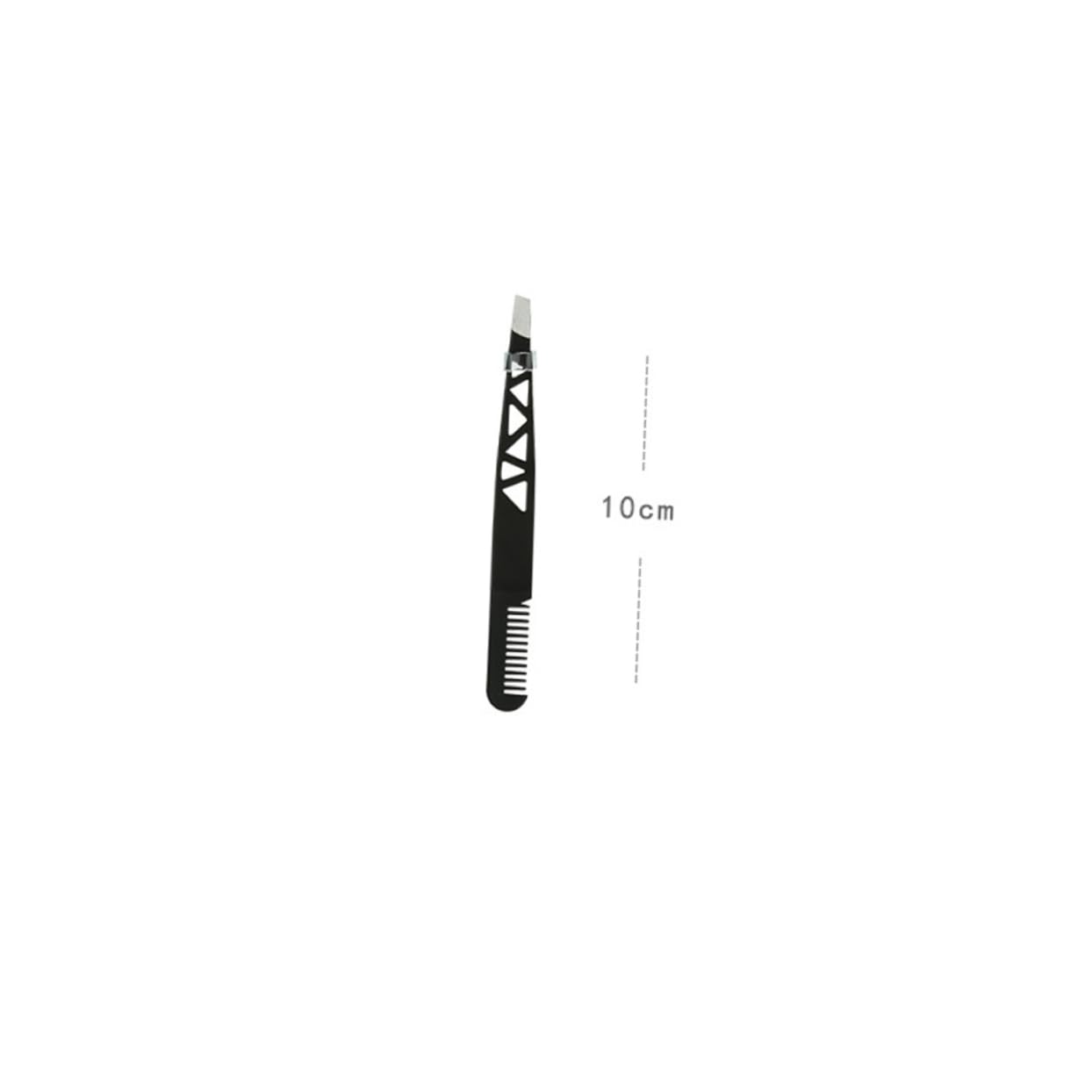 4 Pcs Professional Slant Tweezers Set - Stainless Steel Eyebrow Plucker, Ingrown Hair & Ear Hair Remover, Precision Grooming Tools (Black, 10x1cm) - Perfect for Eyebrow Shaping, Facial Hair Removal & Personal Grooming Kit