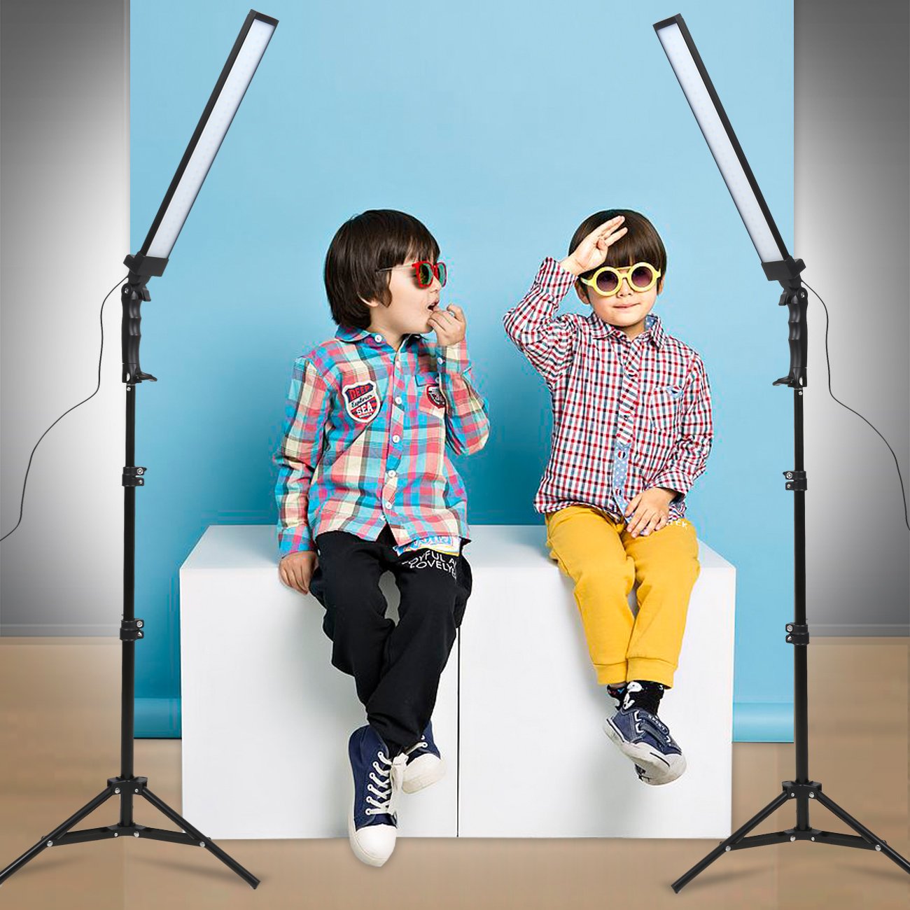 180 LED Photography Lighting Kit with Adjustable Brightness & Light Stand - Studio Video Fill Light for YouTube, TikTok, Product Photography & Live Streaming