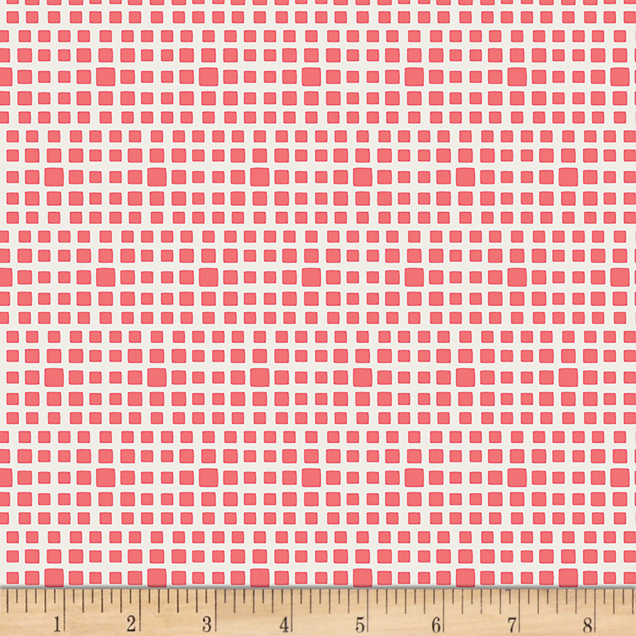Art Gallery Fabrics - Squared Elements Cotton Fabric in Watermelon Print | Premium Quilting & Crafting Material for DIY Projects, Home Decor, and Fashion Accessories