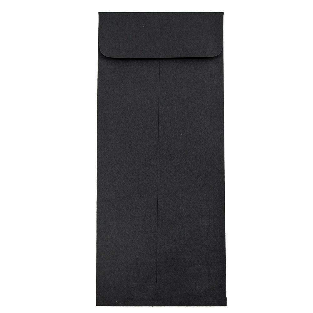 JAM PAPER #11 Business Envelopes - 4 1/2 x 10 3/8 Inches - Black Linen Texture - 250 Pack Bulk - Perfect for Office, Mailing, and Legal Documents