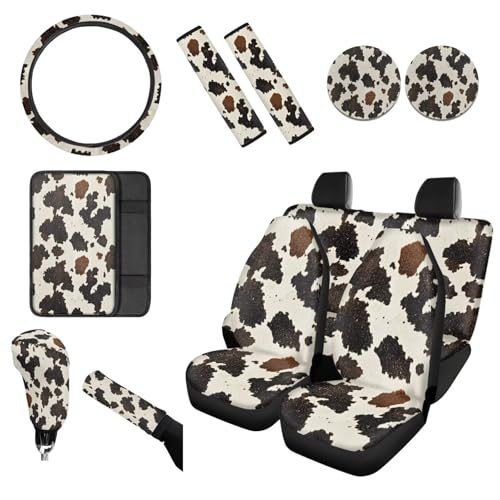 Brown Beige Cow Print
