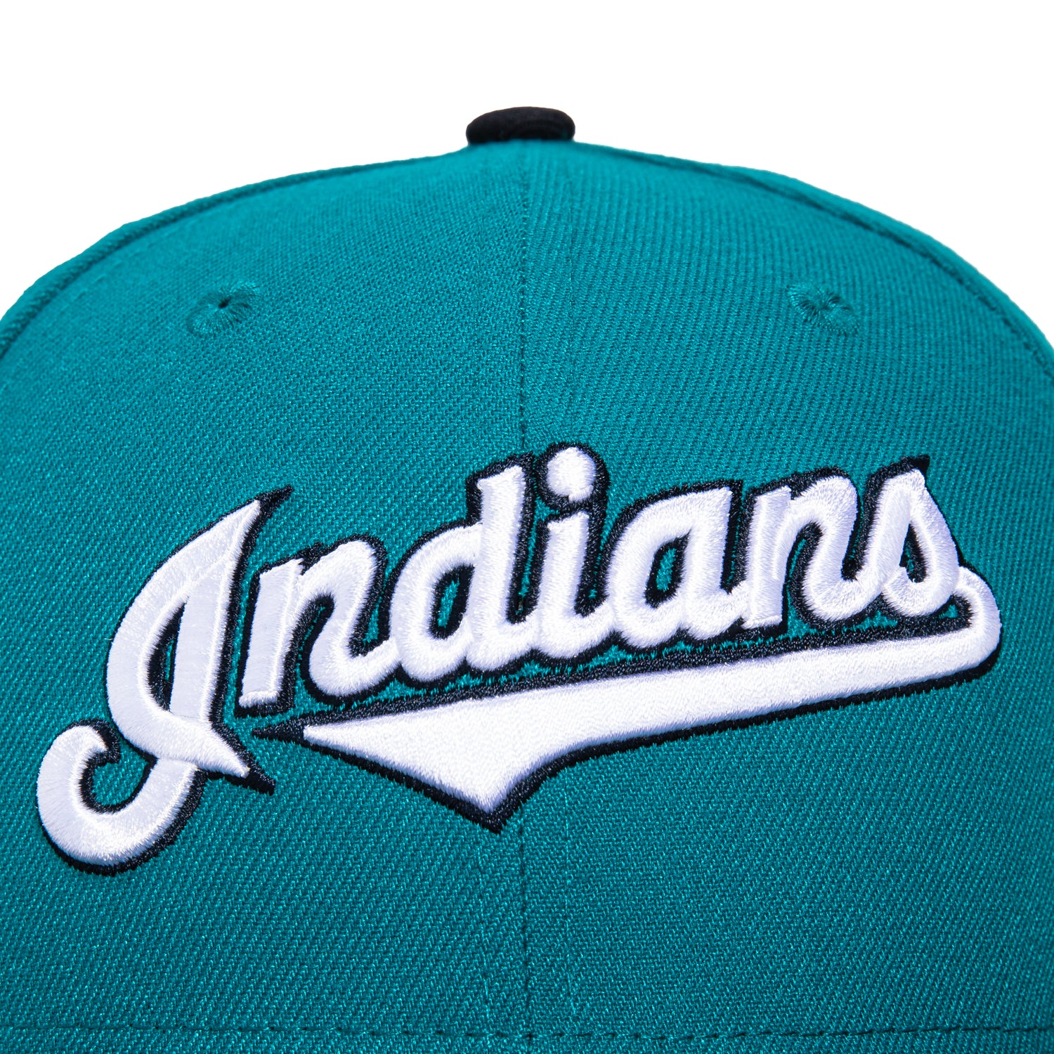 New Era 59Fifty Cleveland Guardians 1995 World Series Patch Script Hat - Teal & Navy Blue Baseball Cap for Men - Perfect for Game Day, Sports Events & Fan Collections