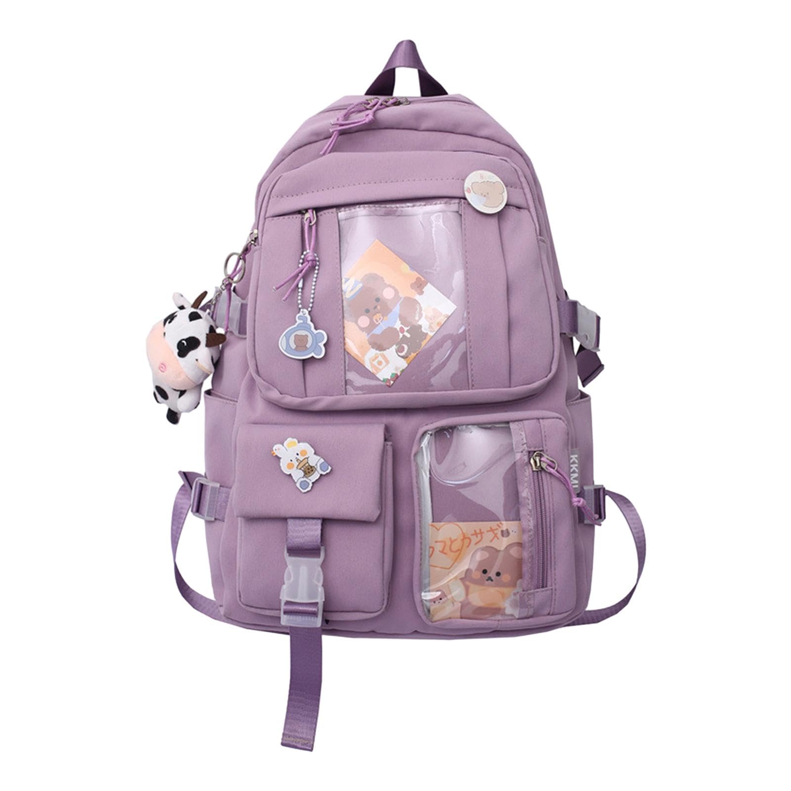 MYADDICTION Women's Backpack - Cute Durable Travel Backpack for Women, Teens & Kids, School Bookbag, Purple | Perfect for School, College, Travel & Daily Use