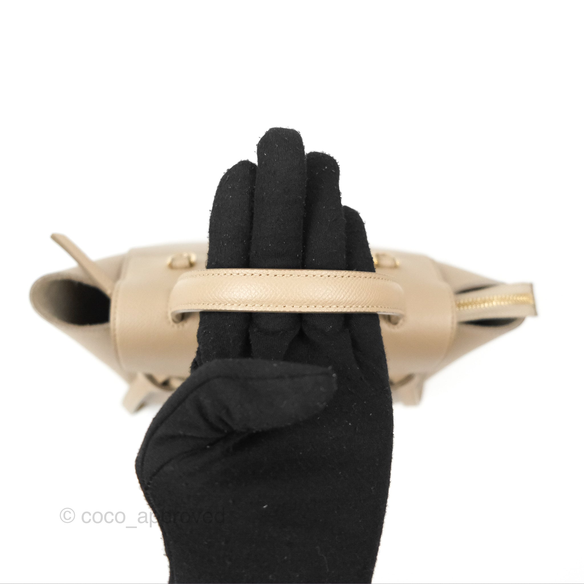 Celine Nano Belt Bag in Light Taupe Grained Calfskin with Gold Hardware - Perfect for Everyday Use, Work & Travel