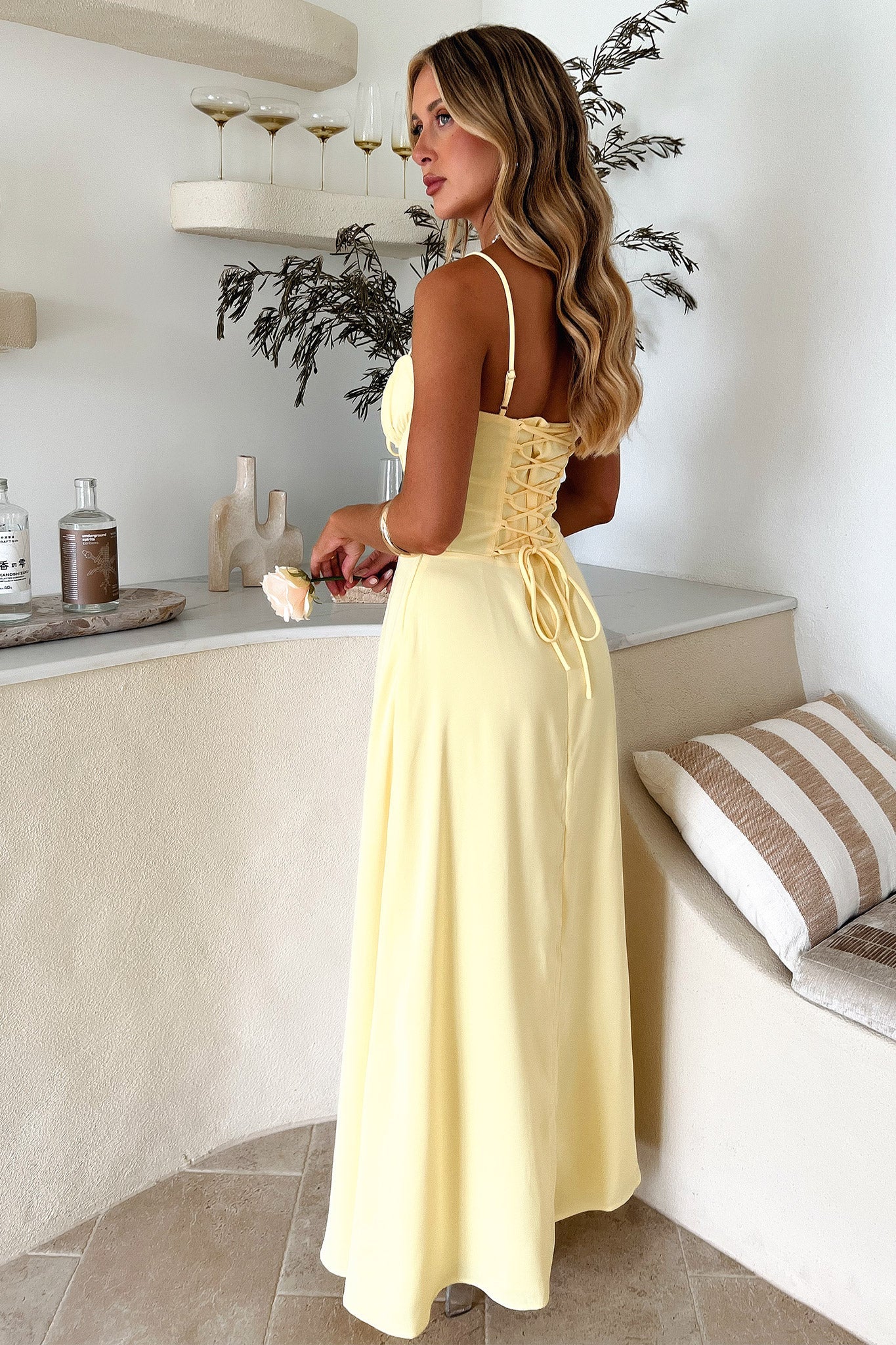 Magdalena Maxi Dress - Flowy Yellow Summer Dress for Women | Perfect for Beach Vacations, Parties & Casual Outings