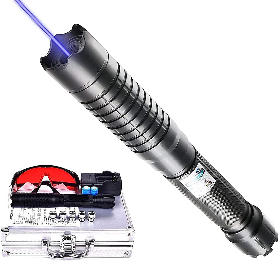 High-Powered Blue LED Flashlight for Hiking, Fishing & Outdoor Adventures - Waterproof & Durable Tactical Light for Camping, Night Hunting & Emergency Use