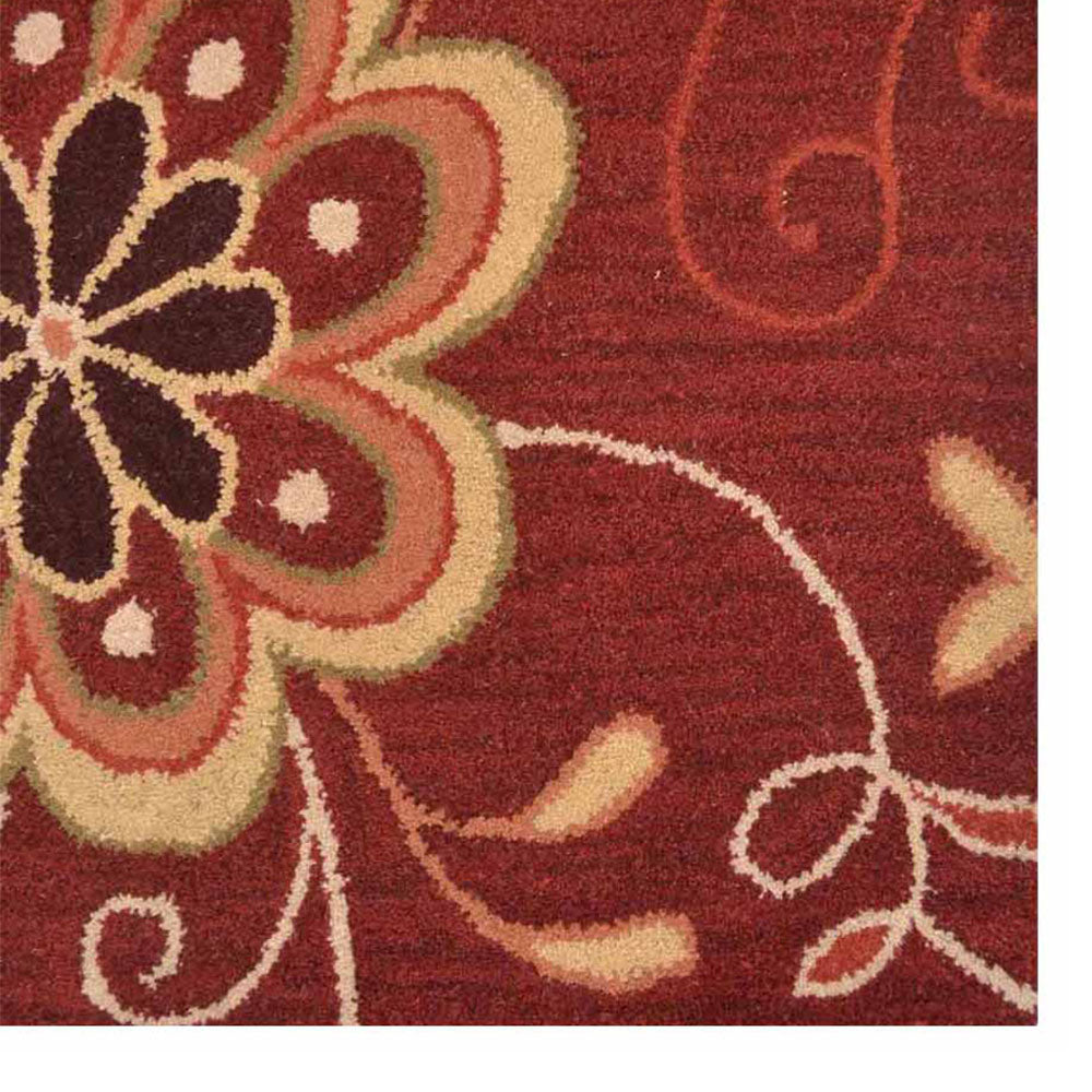Hand Tufted Dogwood Floral Area Rug - Soft Non-Slip Living Room Bedroom Carpet - Perfect for Home Decor, Nursery, and Office Spaces