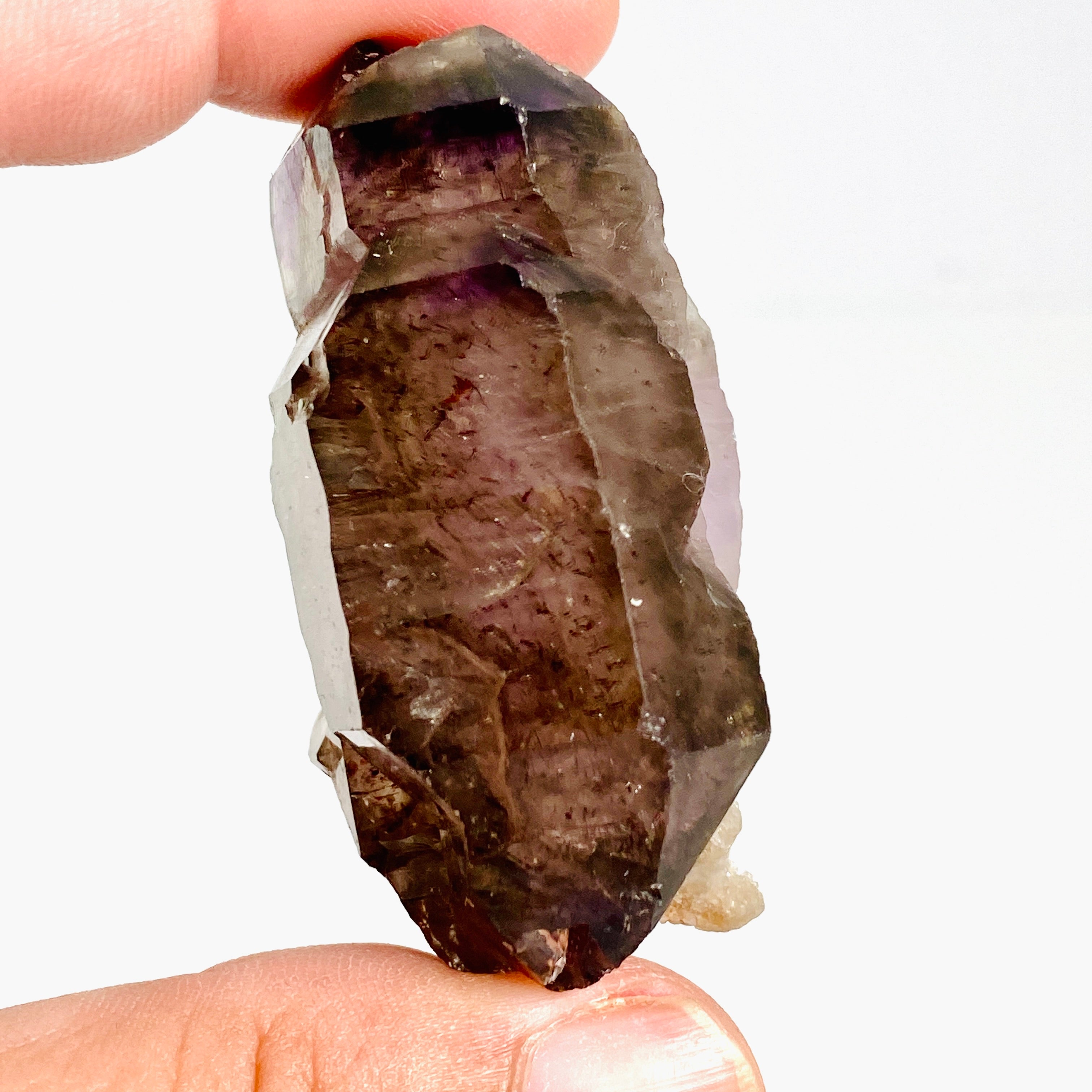 Natural Smokey Amethyst Elestial Crystal with Unique Inclusions (Similar to Super Seven & Brandberg) - CR3730 for Meditation, Energy Healing & Spiritual Growth