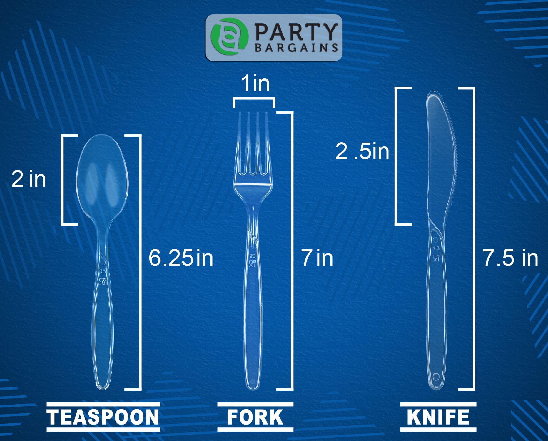 Disposable Cutlery Set - 1,440 Pieces (720 Forks, 480 Spoons, 240 Knives) - Clear Plastic Cutlery for Parties, Events & Catering - Bulk Disposable Silverware for Weddings, BBQs & Picnics