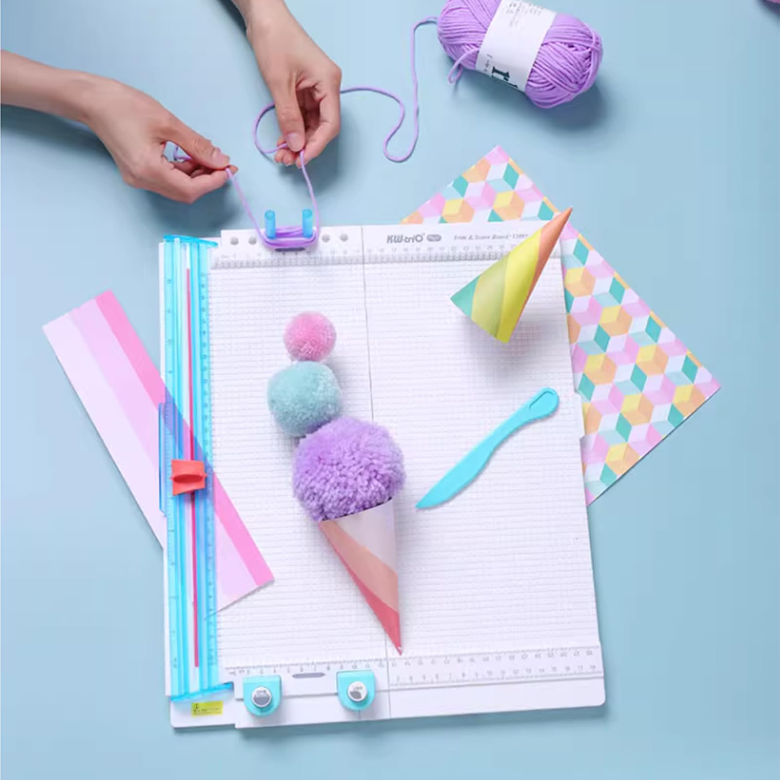7-in-1 Ashn Paper Trimmer & Craft Cutter with Scoring Board - 12x12 Inch Professional Scrapbooking Tool for Photo Albums, Gift Cards, Labels & Cardstock | Perfect for DIY Projects, Home Crafting & Office Use