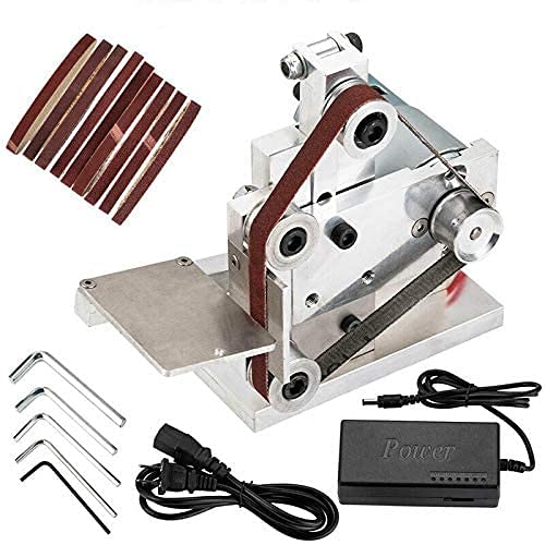 EUPEFIST Mini DIY Belt Sander - 7-Speed Adjustable Sanding Machine with Polishing Grinding Kit | Power Tool for Woodworking, Metal Polishing & DIY Projects | Perfect for Home Workshops & Crafting