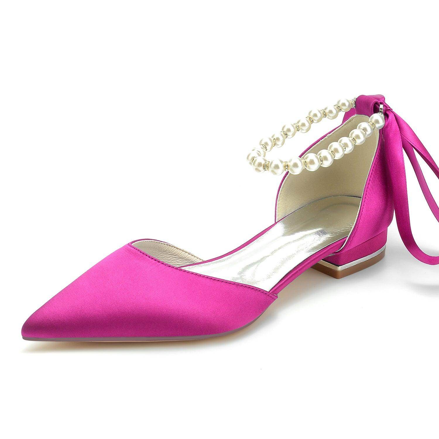 Flat Heel 2.5cm Silk-Like Comfortable Shoes CK0258 - Perfect for Office, Wedding & Casual Wear