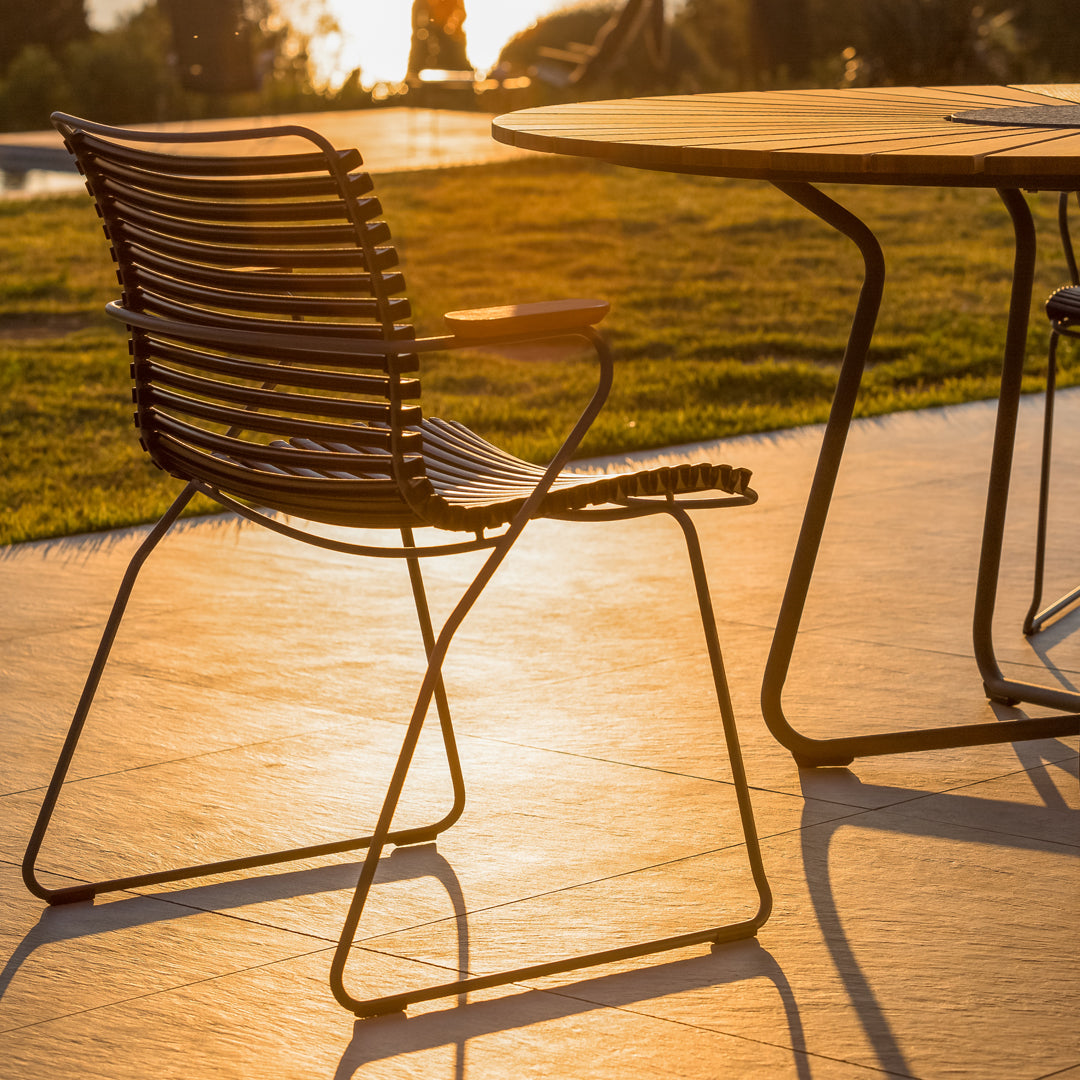 Click Outdoor Dining Chair with Armrests - Patio, Garden, Poolside & Deck Furniture - Waterproof & Weather-Resistant for Outdoor Use
