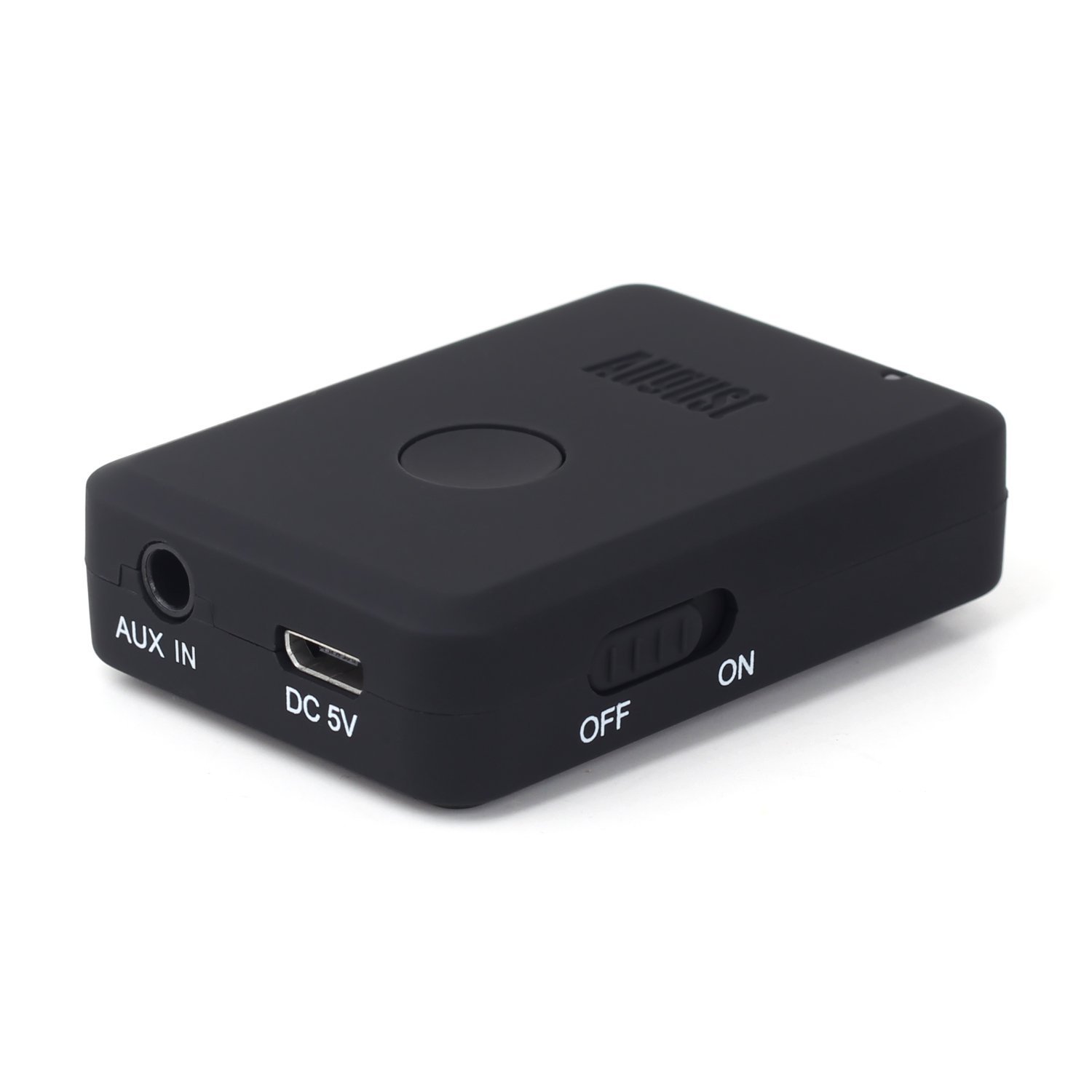 August MR250 Bluetooth Transmitter with aptX Low Latency - Wireless Audio Adapter for Streaming Music from 3.5mm Jack to Bluetooth Headphones & Speakers - Perfect for Home Theater, Gaming, and Travel - Black