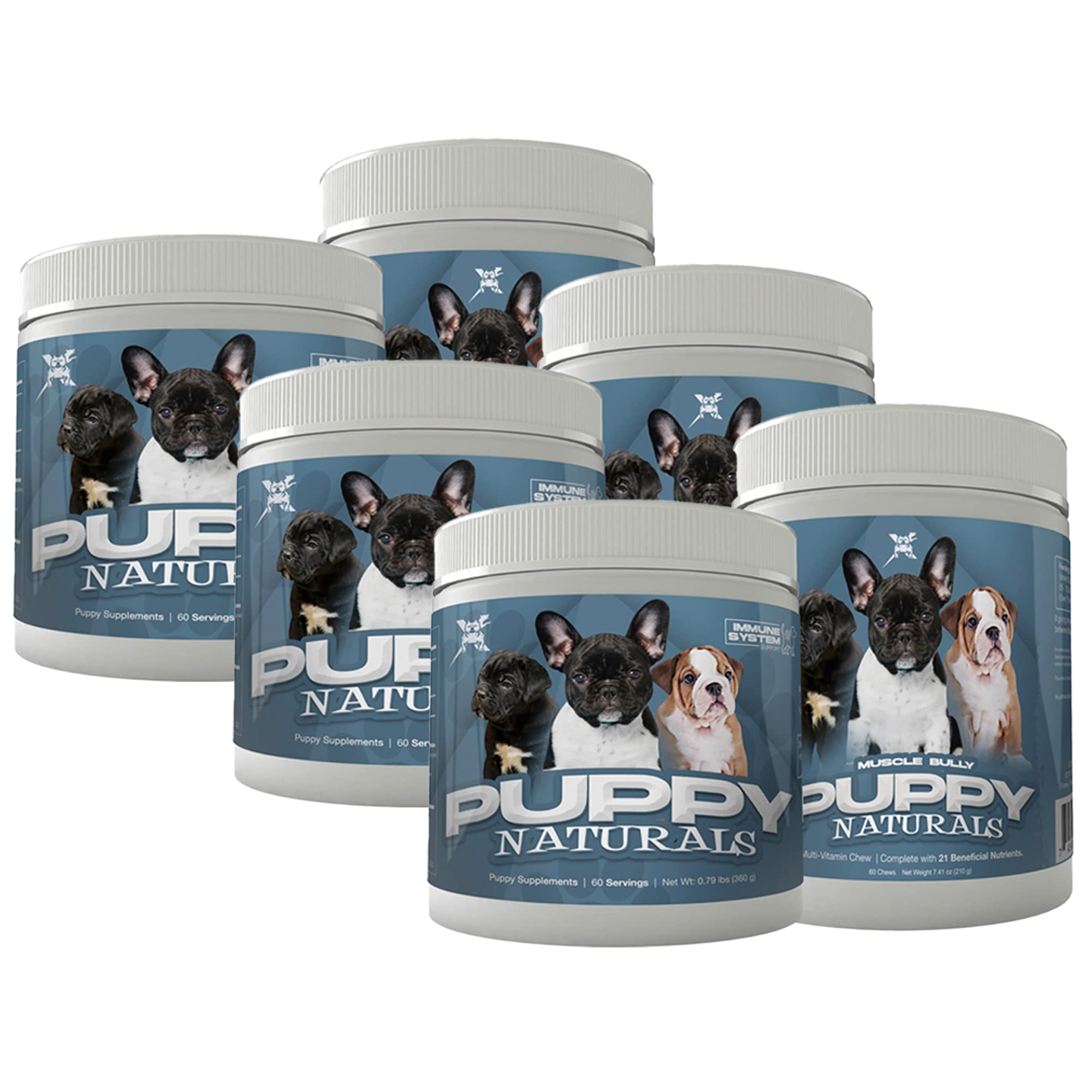 Puppy Naturals Muscle Building Immunity Milk Replacer + 10-in-1 Puppy Multivitamin Nutrient Chew | Vet Formulated Nutritional Support for Growing Puppies (180 Servings) | Ideal for Puppy Growth, Immune Support & Healthy Development