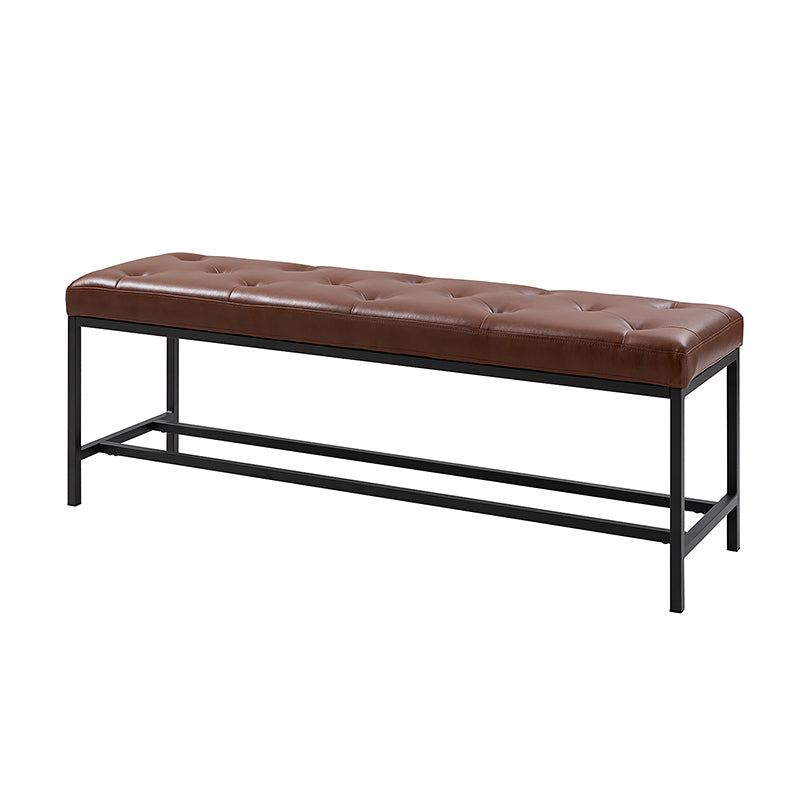 Johannes Upholstered Bench - Stylish Storage Ottoman with Tufted Cushion, Modern Entryway Bench for Bedroom, Living Room & Hallway - Perfect for Seating, Storage & Home Decor