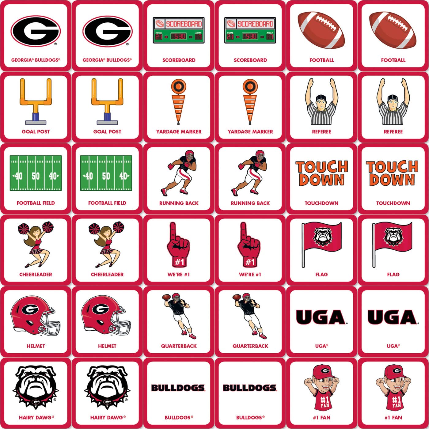 Masterpieces NCAA Unisex Matching Game - College Sports-Themed Puzzle Set for Family Game Nights, Dorm Decor, and Tailgating Fun
