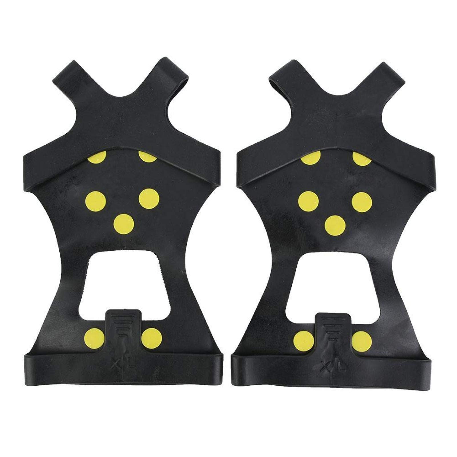 KUIDAMOS 10-Tooth Stainless Steel Ice Gripper Spikes - Lightweight Anti-Slip Snow Cleats for Shoes (Medium) - Perfect for Winter Walking, Jogging, Hiking & Climbing on Icy Surfaces