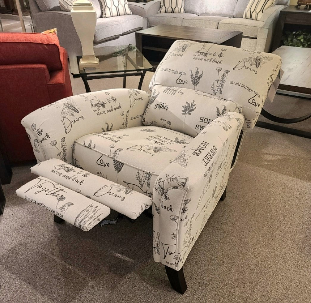 Comfortable Curved Arm Accent Recliner Chair - Modern Living Room Furniture for Relaxing & Lounging | Perfect for Home Theater, Reading Nook & Small Spaces
