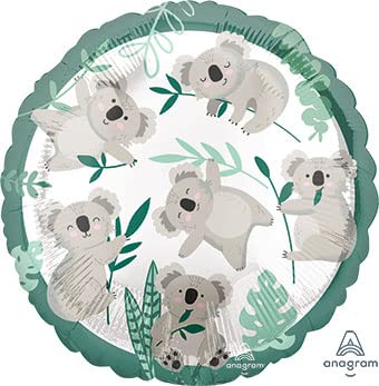 11-Piece Koala Bear Balloon Set for Baby Showers, Birthdays & Parties - Australian Outback Jungle Animal Theme Decorations - Perfect for Travel, Safari & Eucalyptus-Themed Events