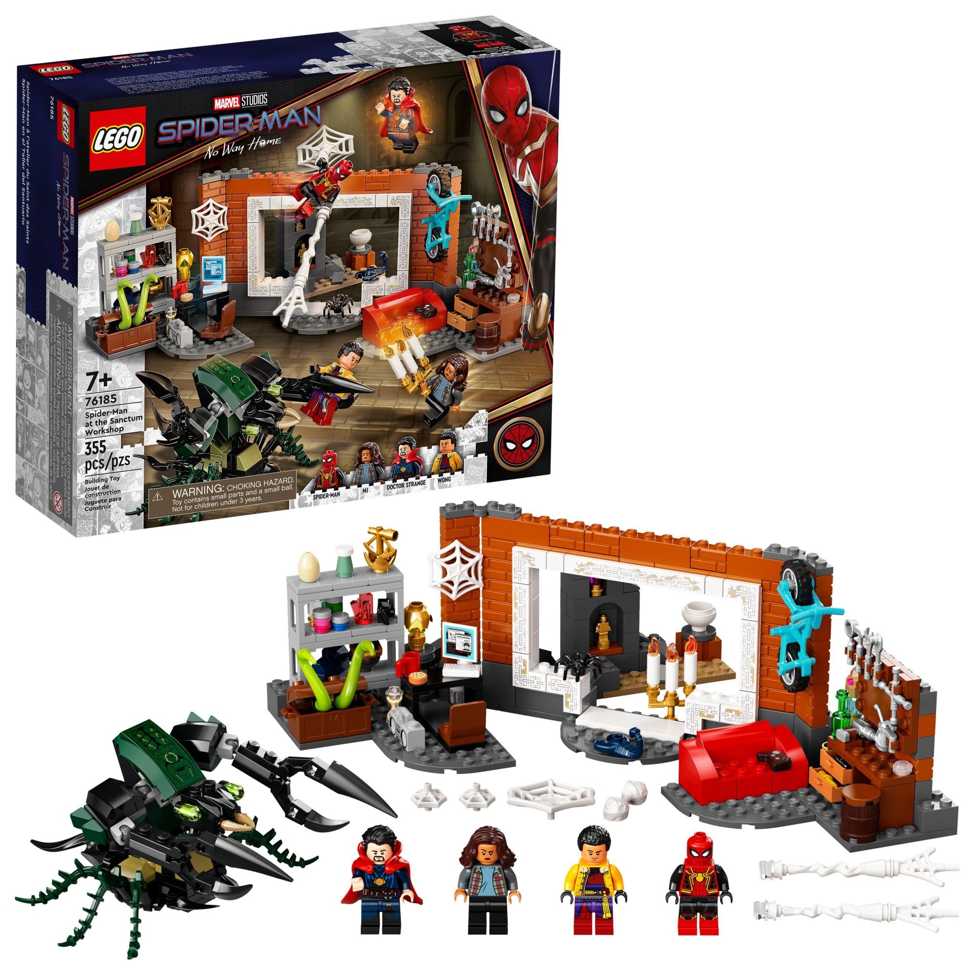 LEGO Marvel Spider-Man at The Sanctum Workshop 76185 Building Kit (355 Pieces) – Superhero Toy for Kids & Collectors – Perfect for Creative Play & Marvel Fan Gifts