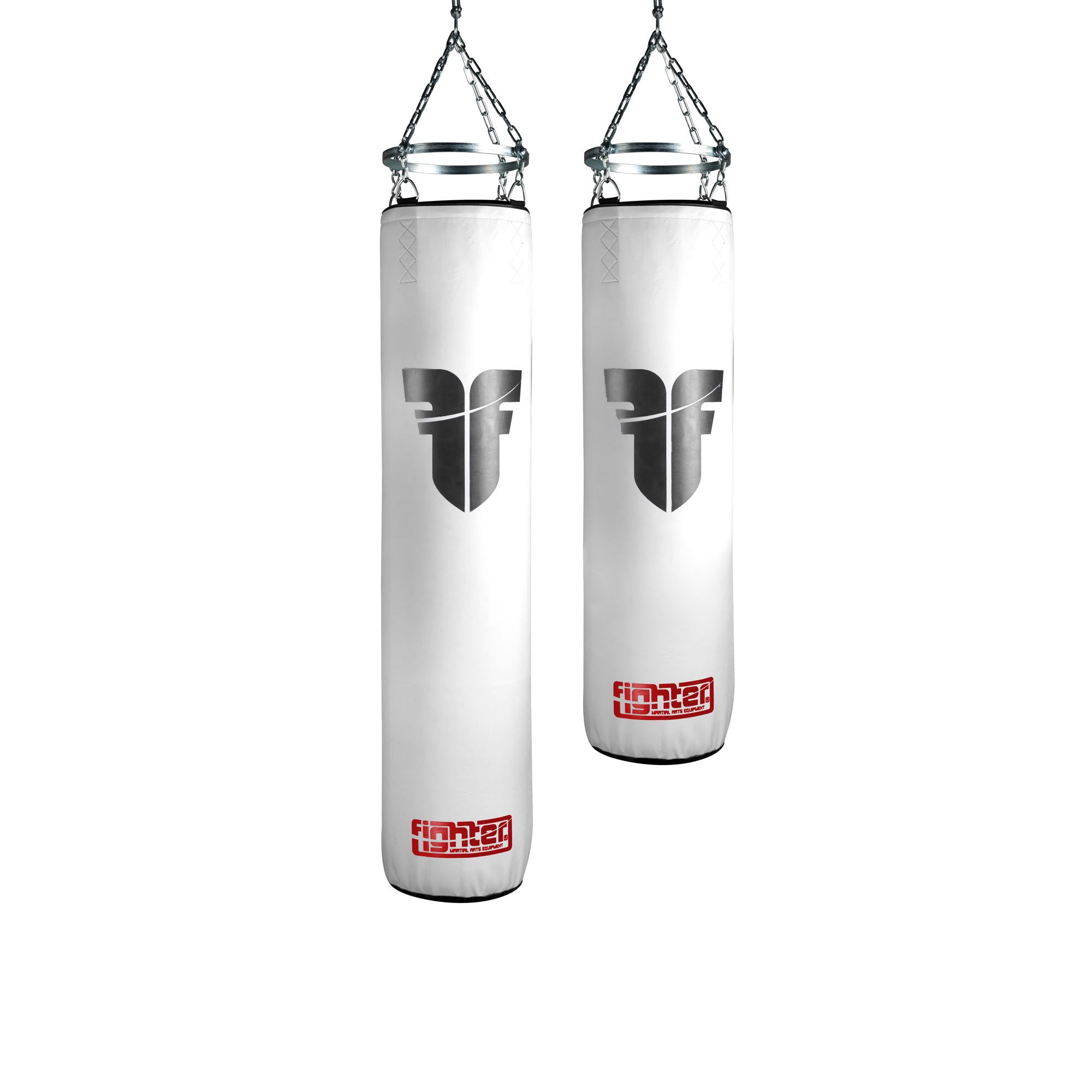 Fighter Unfilled Heavy Bag - White/Black - Perfect for Boxing, MMA, Kickboxing & Home Gym Training