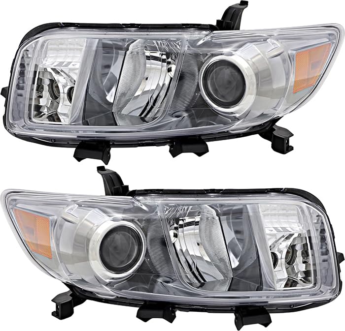 Scion xB Headlights Lamps Set - Compatible with 2008 2009 2010 Models - Halogen Replacement for Driver & Passenger Side - Perfect for Night Driving and Vehicle Upgrades