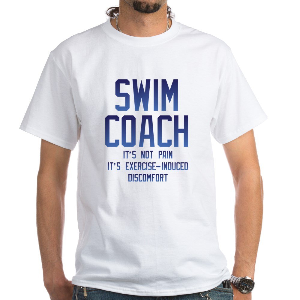 Swim Coach Cotton T-Shirt - Funny Exercise Motivated Tee for Swimming Enthusiasts | Perfect for Poolside, Swim Meets & Athletic Wear