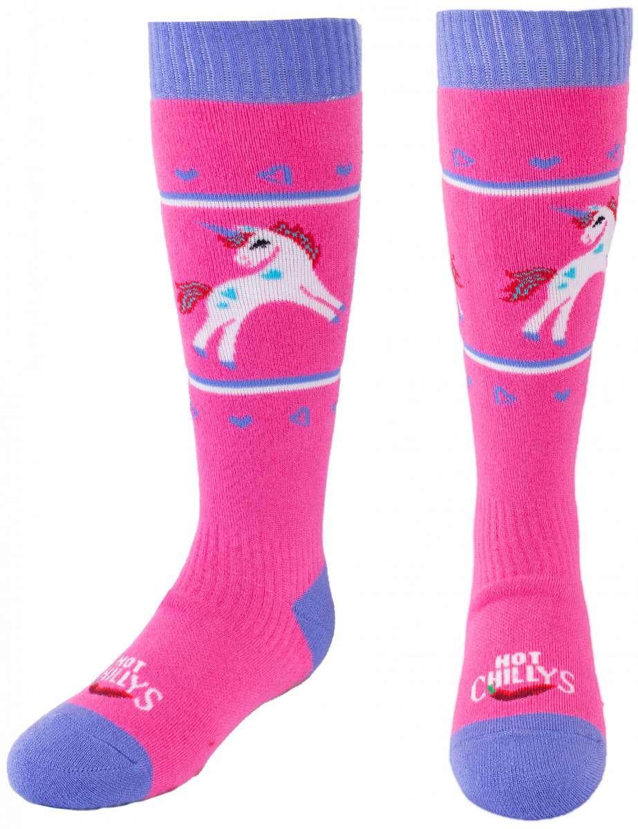 Hot Chillys Youth Magical Friend Mid Volume Socks 2024 - Comfortable & Warm Hiking Socks for Kids Outdoor Adventures