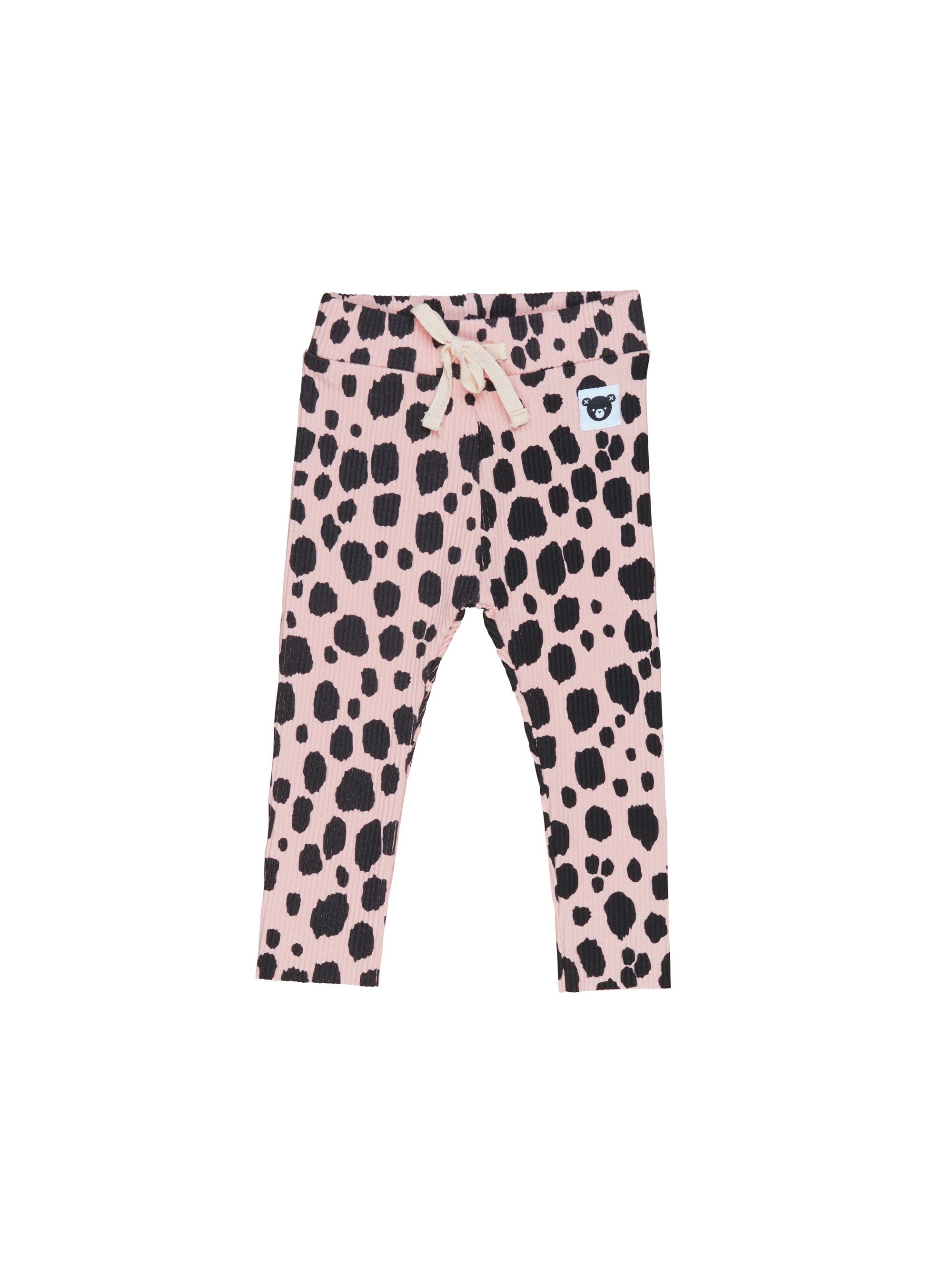 Huxbaby Ocelot Print Ribbed Leggings for Women - Stretchy High Waist Yoga Pants for Workout, Running & Casual Wear