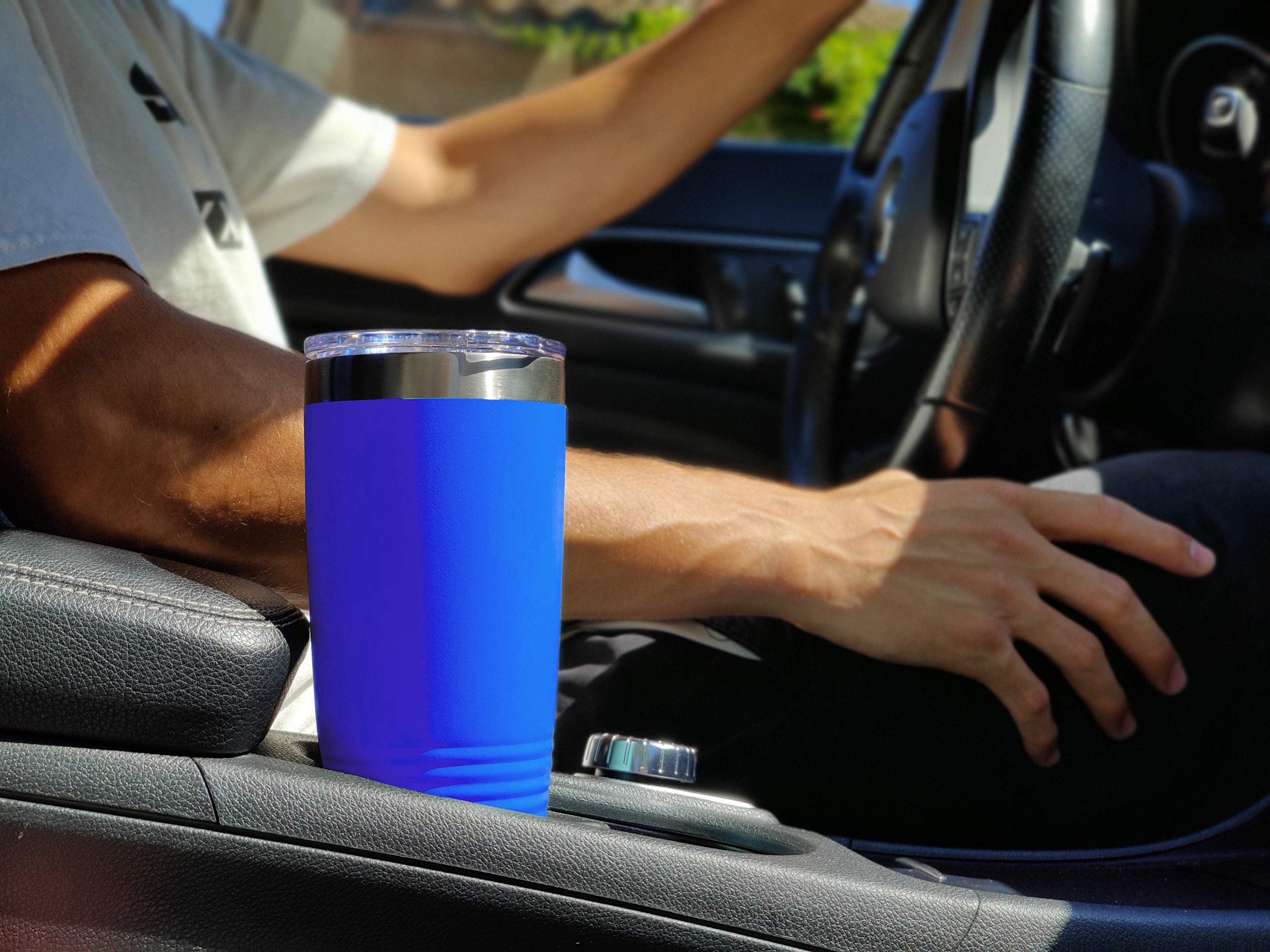**LaserGram 20oz Vacuum Insulated Stainless Steel Tumbler Mug with Personalized Engraving - Killer Whale Design (Dark Blue) - Keeps Drinks Hot/Cold for Hours - Perfect for Office, Travel, Gym & Outdoor Adventures**