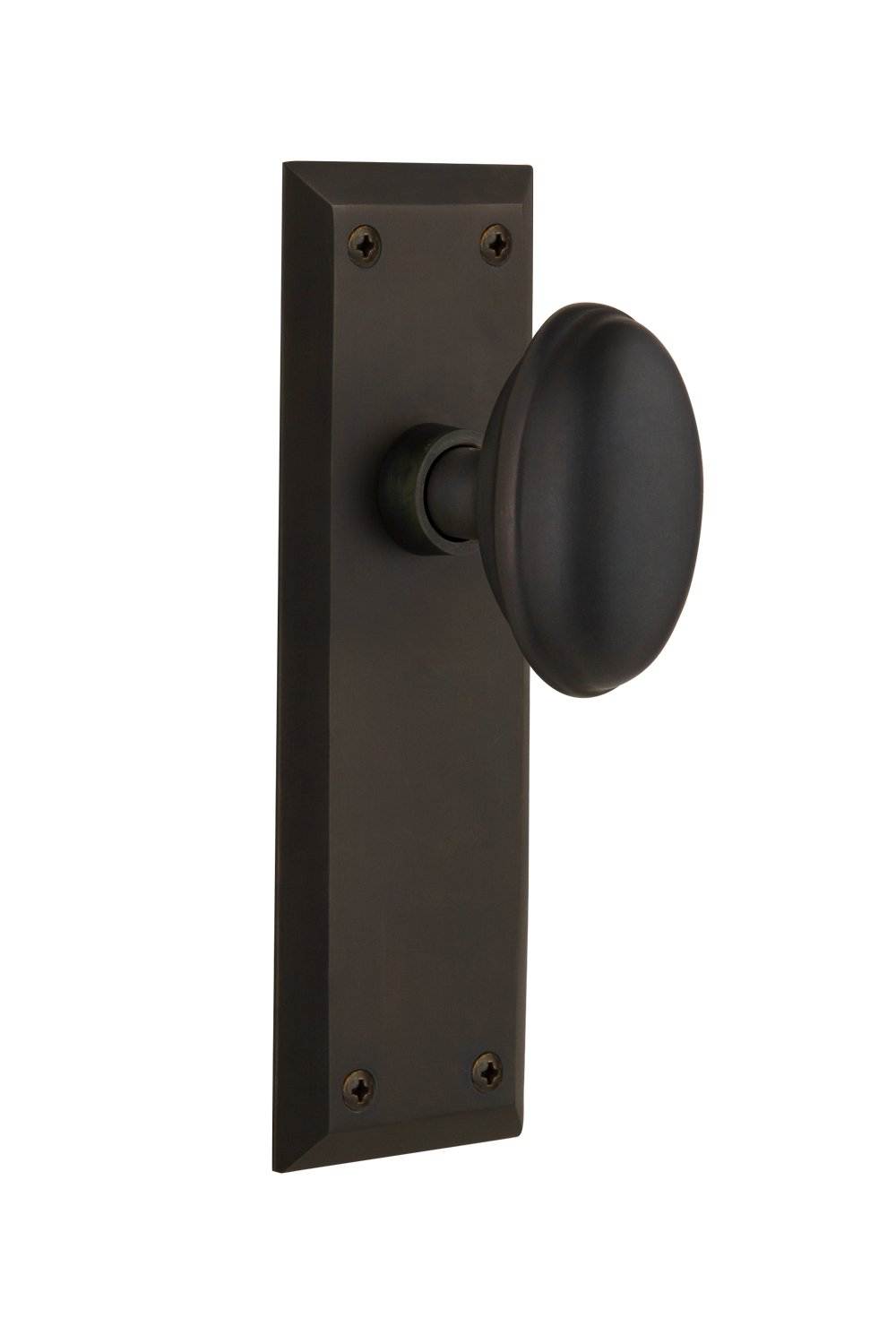 Vintage New York Plate & Homestead Door Knob Set - Antique Brass Hardware for Classic Home Decor | Perfect for Farmhouse, Cottage & Victorian Style Doors