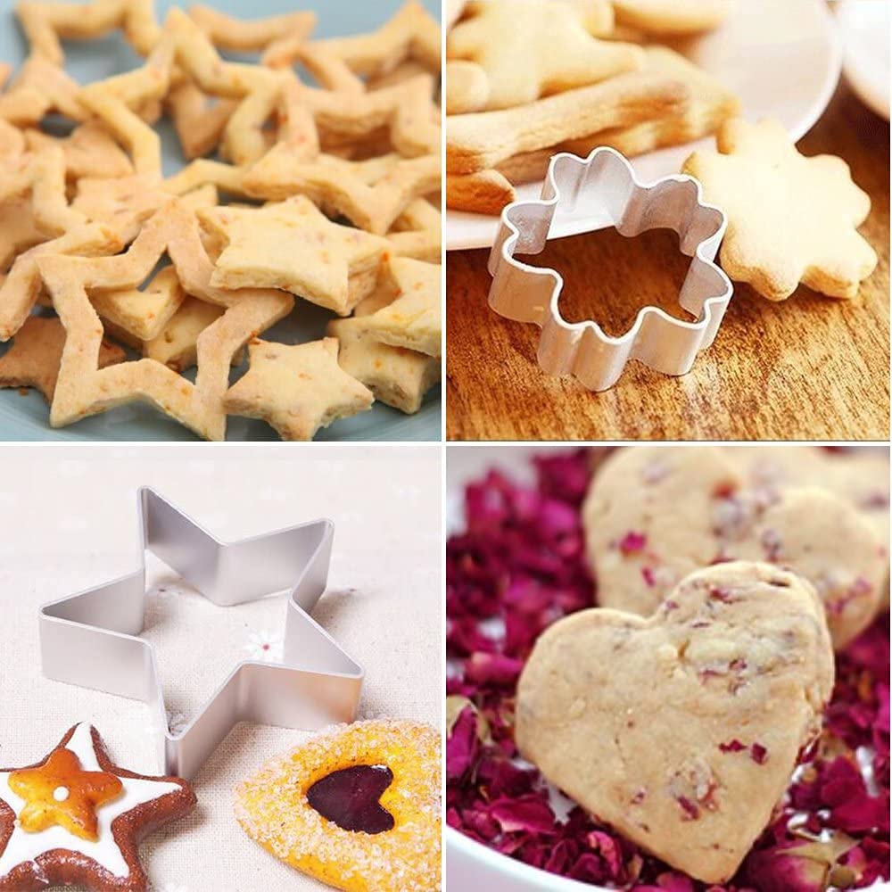 Utoolmart 12-in-1 Non-Stick Cake Baking Molds & Cookie Cutters Set - Premium Biscuit Decorating Tools for Pastry, Dough, Donuts & Clay - Perfect for Home Baking, Party Treats & DIY Crafts