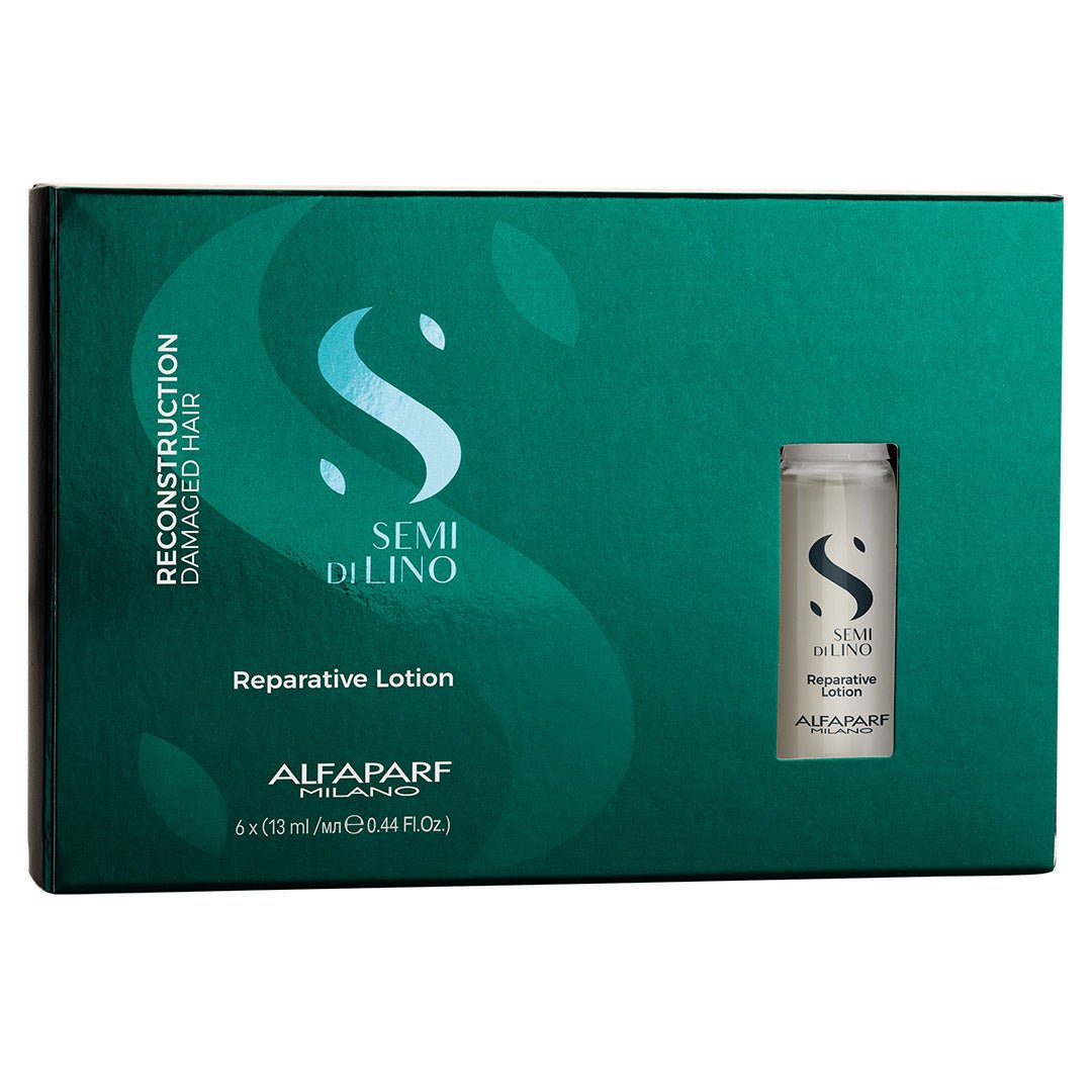 Alfaparf Milano Semi Di Lino Reconstruction Reparative Lotion 13ml (6-Pack) - Hair Repair Treatment for Damaged & Dry Hair - Perfect for Salon & Home Use