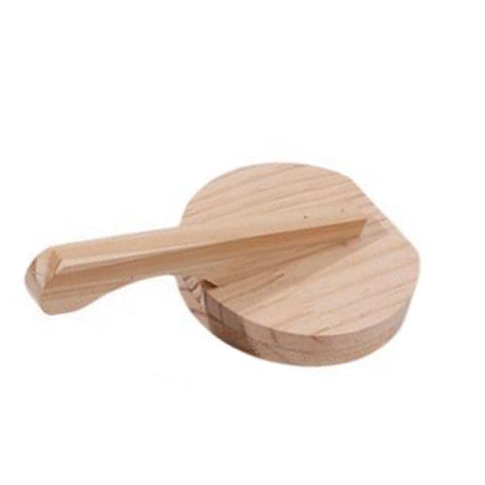 CALANDIS® Wooden Tortilla Press - Handheld Manual Dough Press for Homemade Tortillas, Flatbreads, Pizza & Popiah | Perfect for Mexican, Italian & Asian Cuisine | Natural Wood Tortilla Maker for Authentic Cooking Experience