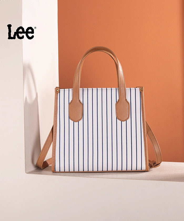 LEE Striped Canvas Tote Bag for Women - Durable & Stylish Large Shoulder Bag - Perfect for Shopping, Beach, Work & Travel Accessories