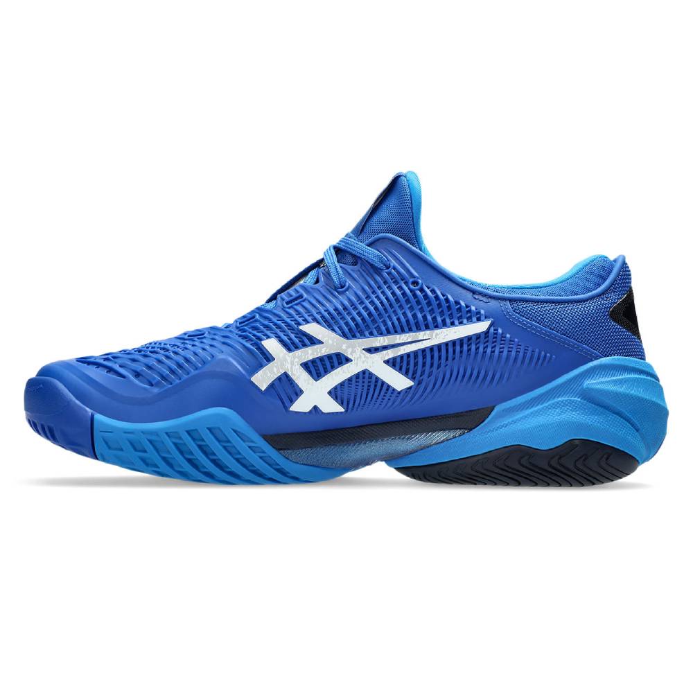 ASICS Court FF 3 Novak Men's Tennis Shoes - Lightweight Performance Sneakers for Hard Court (Tuna Blue/Pure Silver) | Ideal for Competitive Matches & Training Sessions
