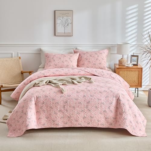 6 - Pink/White Floral&green Leaf