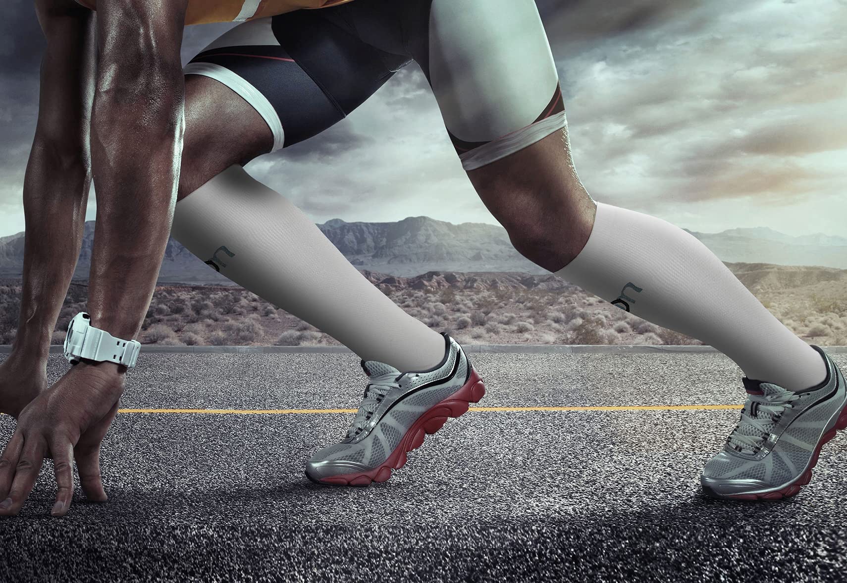 QUXIANG 3 Pairs Compression Socks for Women & Men - 15-20 mmHg Graduated Support Socks for Improved Blood Circulation - Best for Running, Athletic, Cycling & Travel - Perfect for Sports Recovery & Long Flights