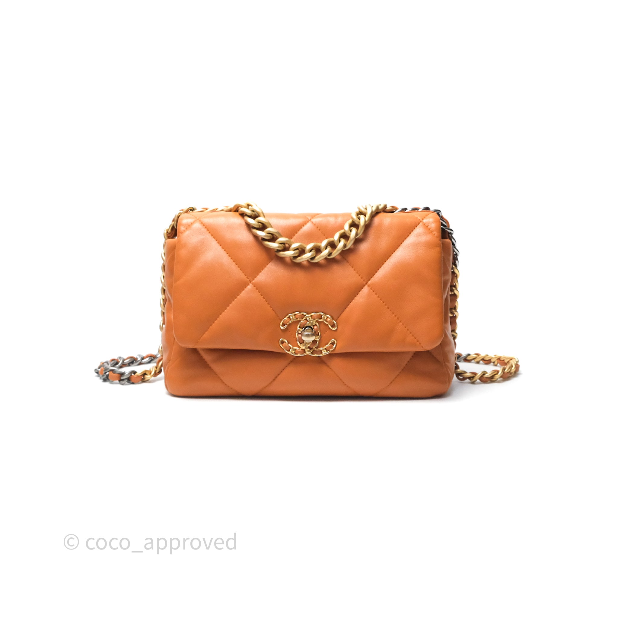 Chanel 19 Small Handbag in Caramel with Mixed Hardware - Luxury Designer Shoulder Bag for Women, Perfect for Date Nights & Special Occasions