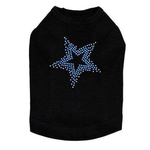 Blue Star Rhinestone Tank Top for Women - Sparkling Party Tops in Multiple Colors - Perfect for Night Out, Club Wear, and Special Occasions
