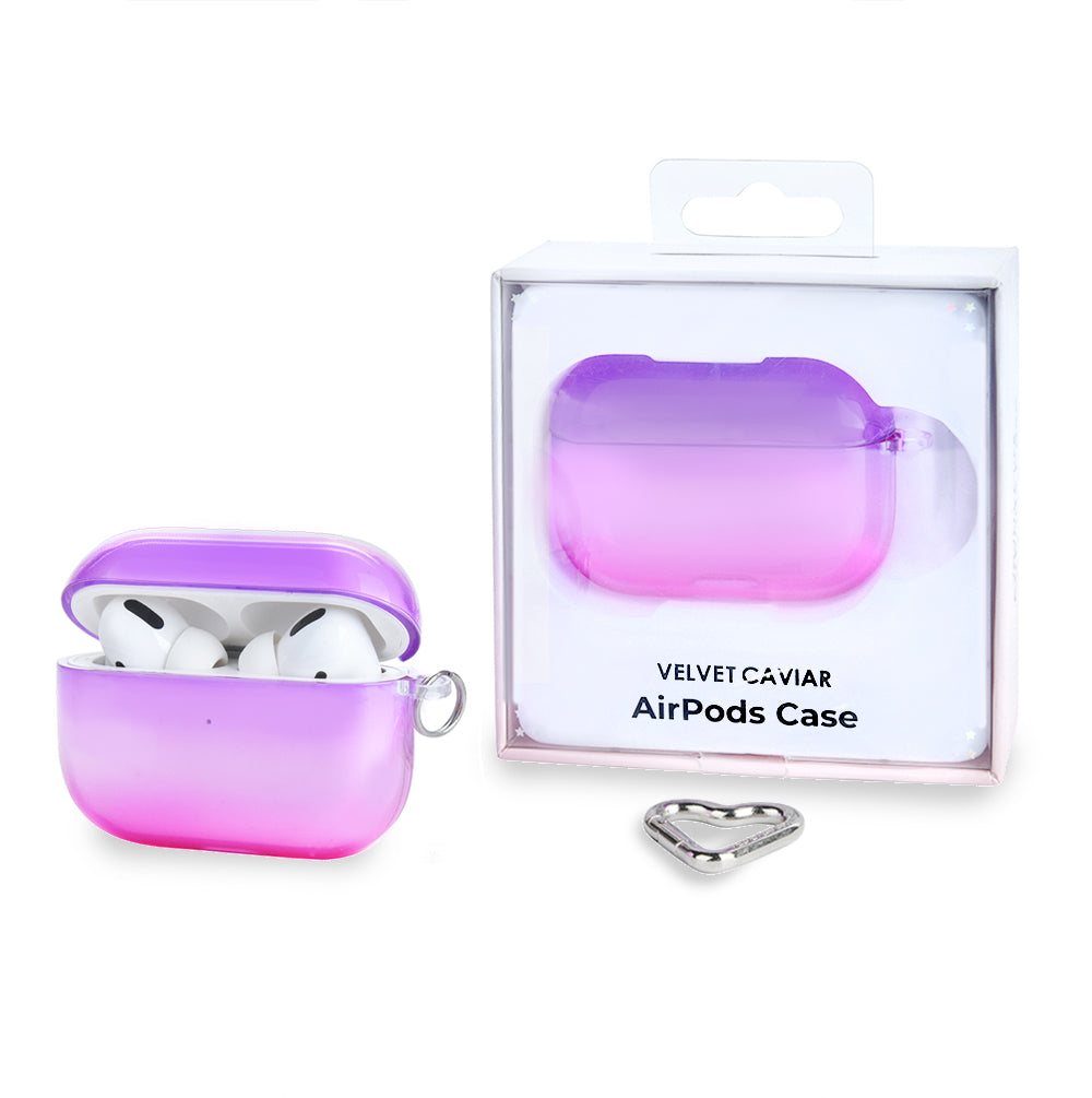 Violet Ombre AirPod Case - Trendy Gradient Color Protective Cover for AirPods 1/2/3/Pro - Perfect for Gym, Travel & Everyday Use