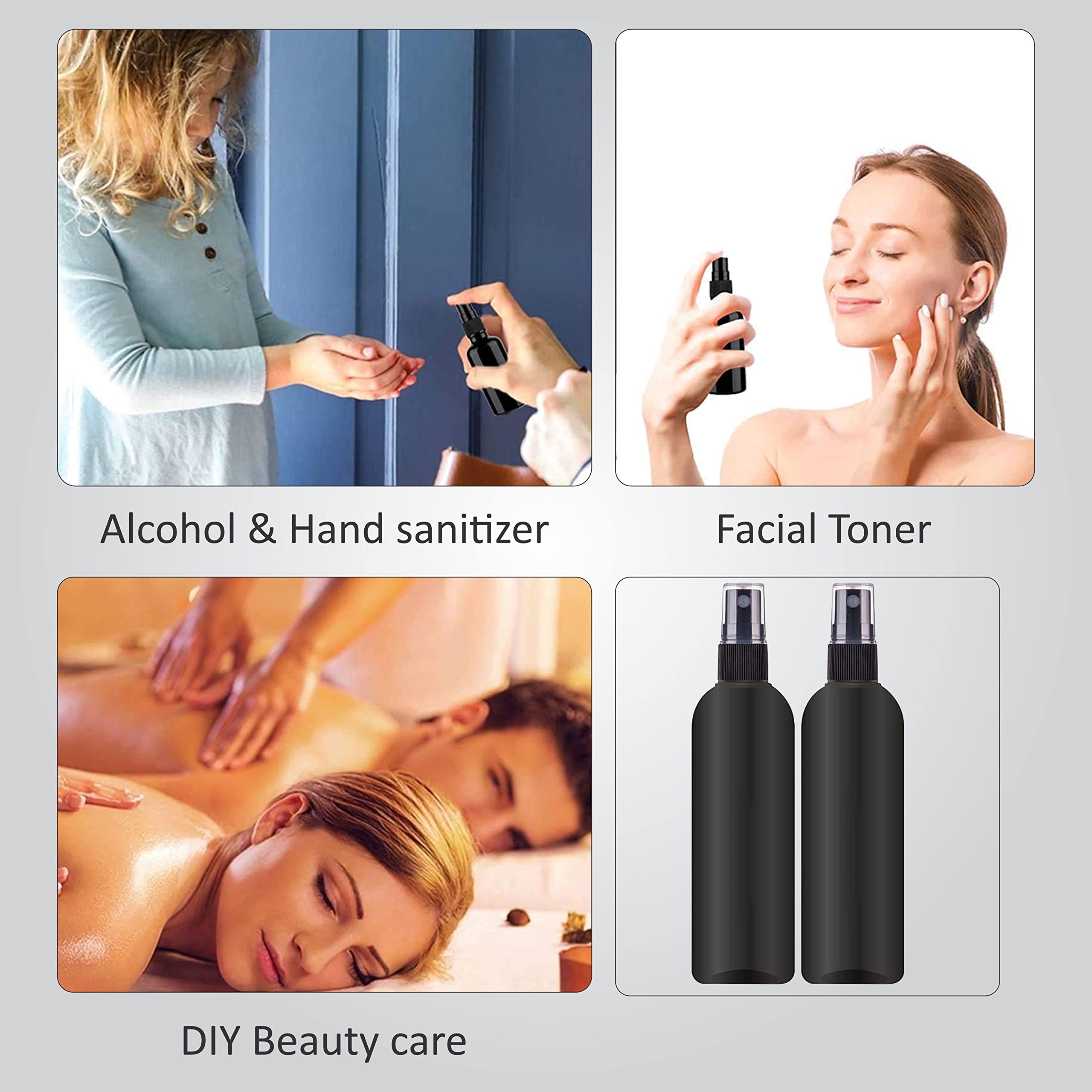 Chariot New York 120ml Refillable Spray Bottles (Pack of 2) - Empty Perfume & Essential Oil Dispenser for DIY Blends, Aromatic Waters & Beauty Products | Perfect for Travel, Home & Salon Use