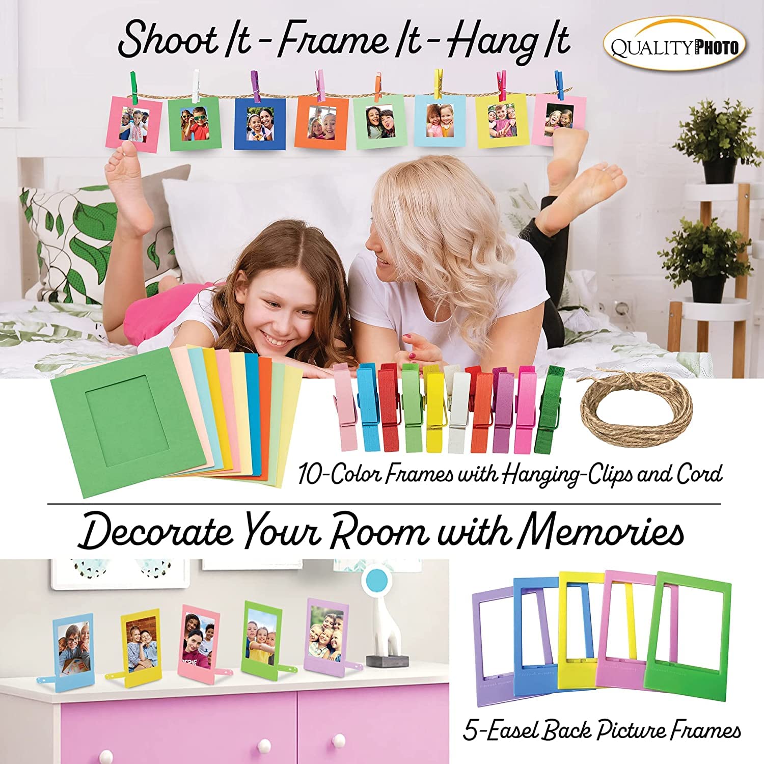 Fujifilm Instax Mini 12 Instant Camera Bundle - Clay White with Case, Stickers, Photo Album & Frames | Perfect for Parties, Travel & DIY Scrapbooking Memories