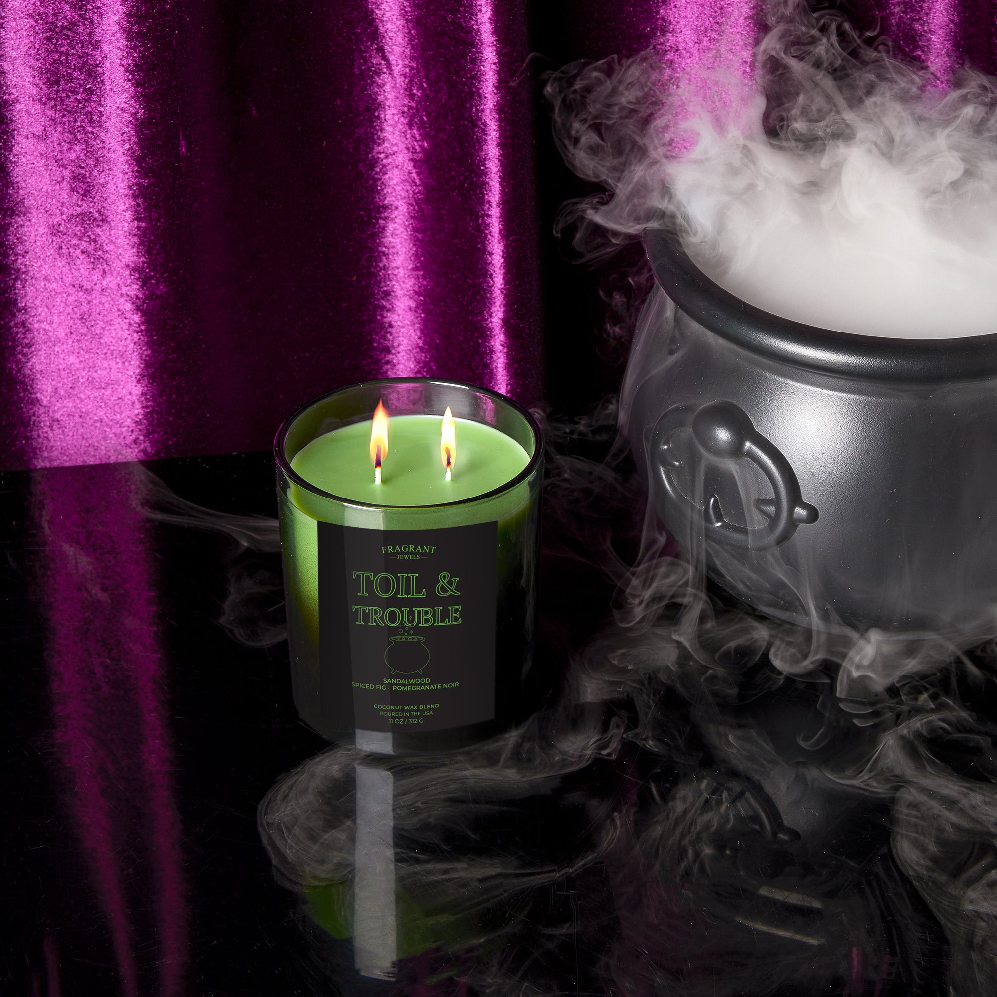 Toil & Trouble Jewel Candle - Handmade Scented Soy Wax Candle with Hidden Ring - Perfect for Home Decor, Gifts & Relaxation