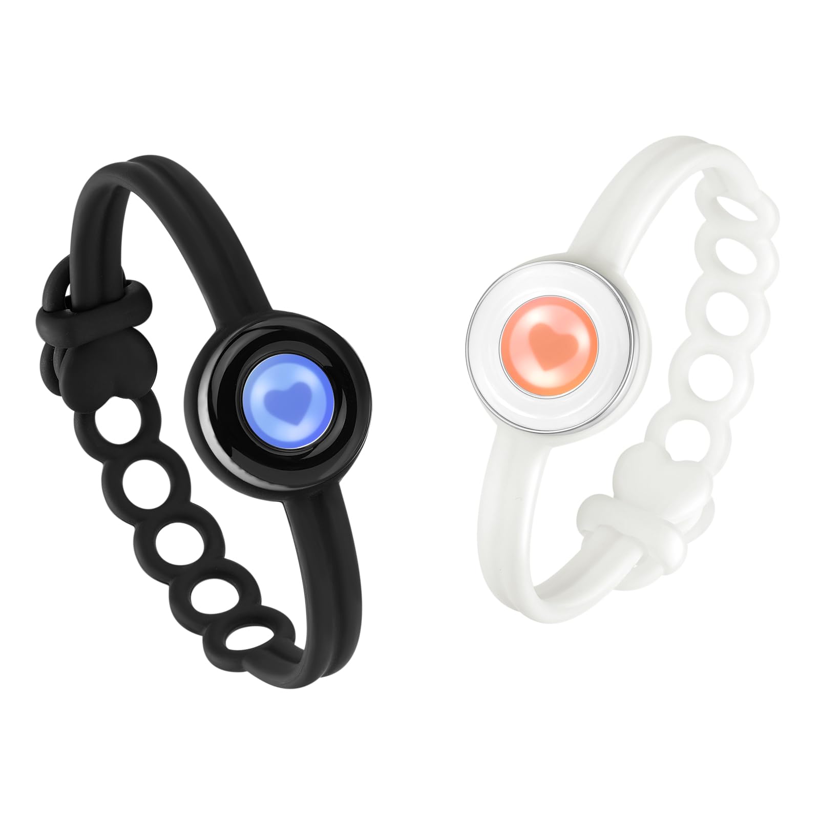 TOTWOO Smart Love Bracelets for Couples - Vibrating & LED Light Up Long Distance Touch Bracelet Set, Best Friend Matching Jewelry Gifts for Partners, Husband Wife, BFFs, Wedding Anniversaries - Perfect for LDR Couples, Valentine's Day & Special Occasions