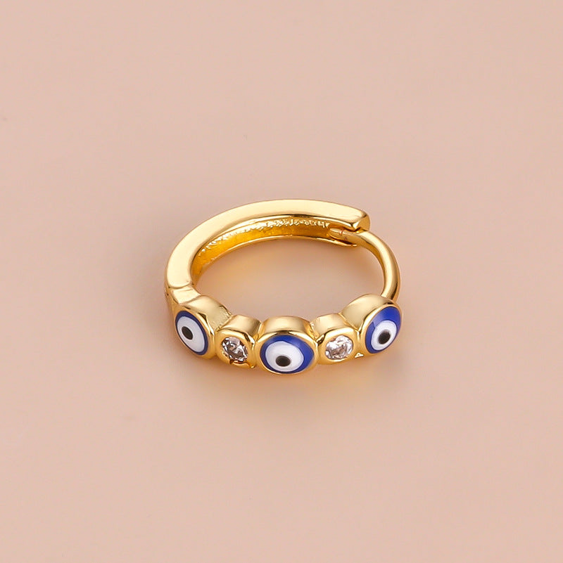 18K Gold Cartilage Enamel Hoop Bohemian Huggie Earrings for Women - Dainty Boho Ear Cuff Jewelry Gift for Her | Perfect for Parties, Weddings & Everyday Wear | HSPJ752
