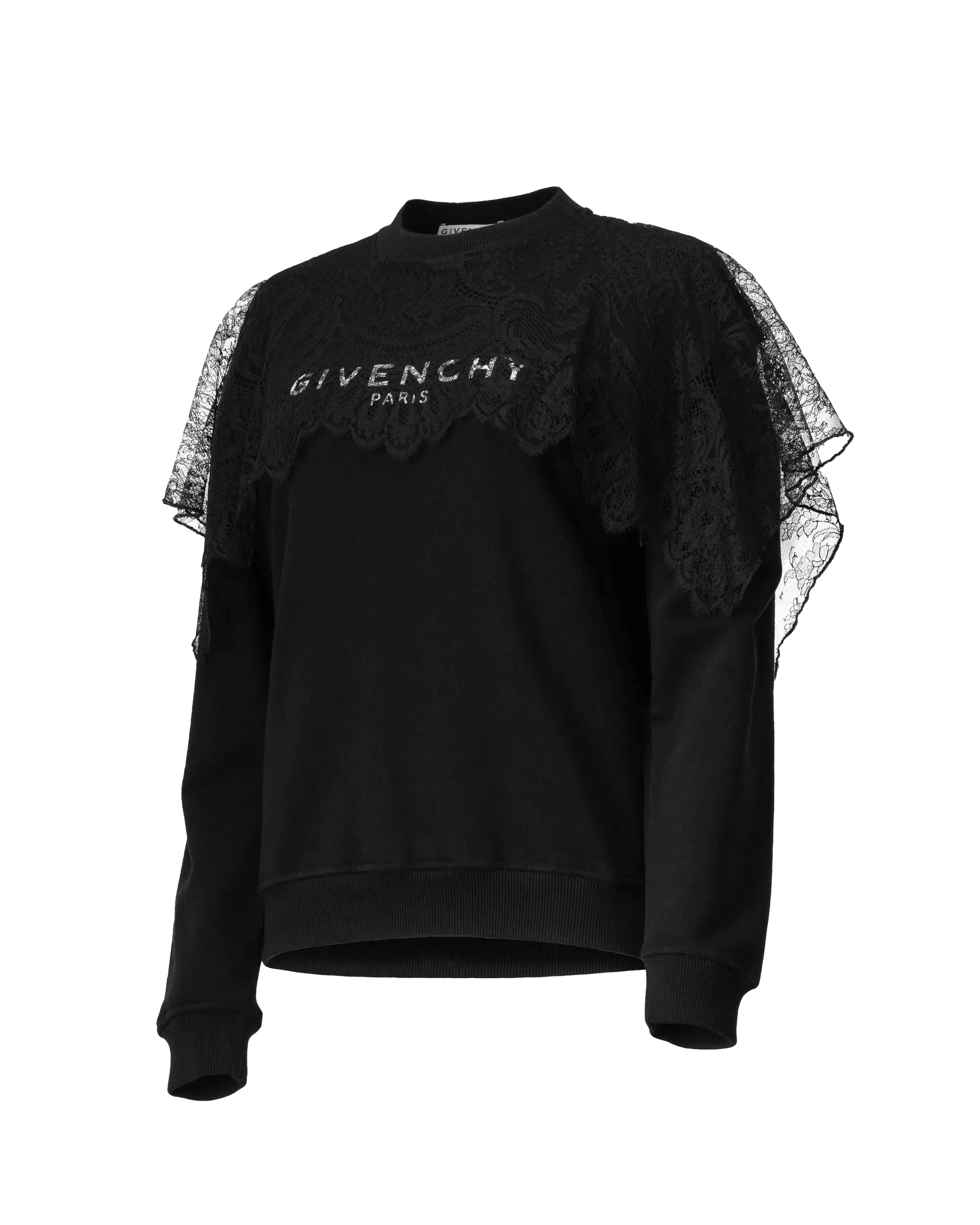 Givenchy Paris Sweatshirt with Elegant Lace Detail - Perfect for Casual Outings & Streetwear Fashion