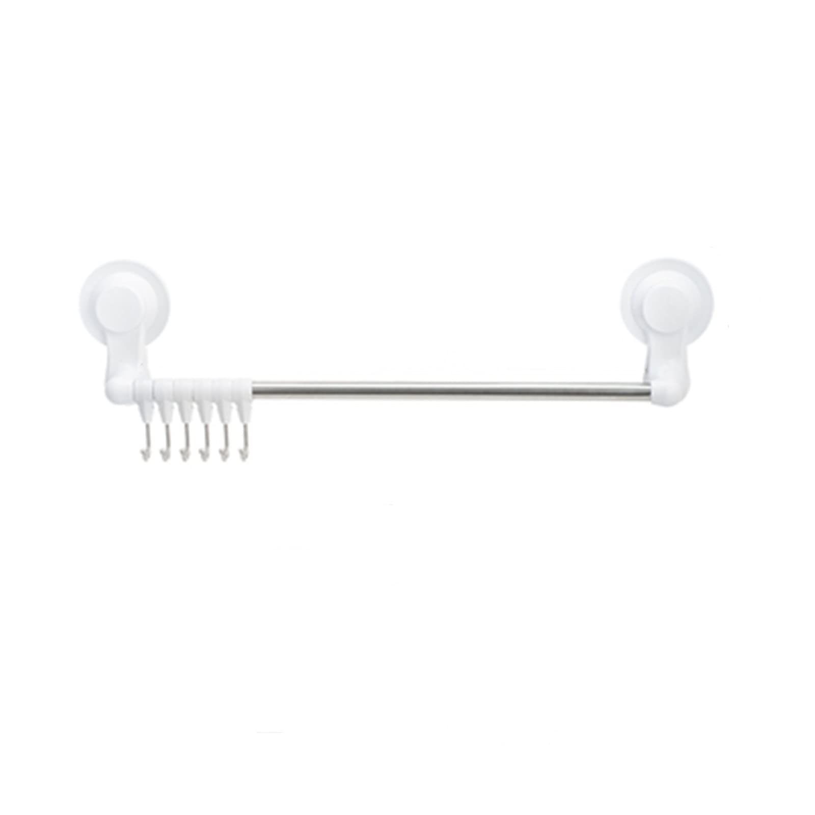 ZYMWBDGD Wall Mounted Kitchen Hanging Rack - No Drill Bathroom Towel Hook, Space Saving Organizer for Utensils, Spoons & Cooking Tools (White, One Size) - Perfect for Small Kitchens, Apartments & Dorm Rooms